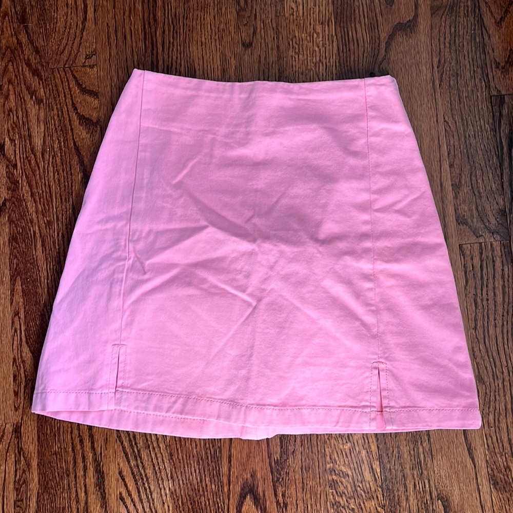short pink skirt
